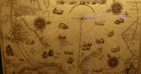 map in Amundsen Museum