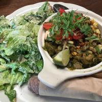 Pork chili verde with sweetcorn elote