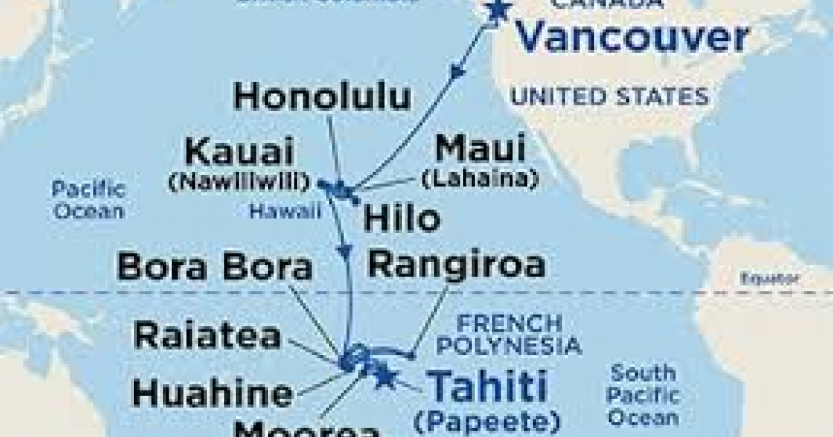 princess: Papeete to Honolulu