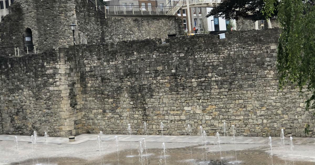 New water fountains old wall New water fountains old wall
